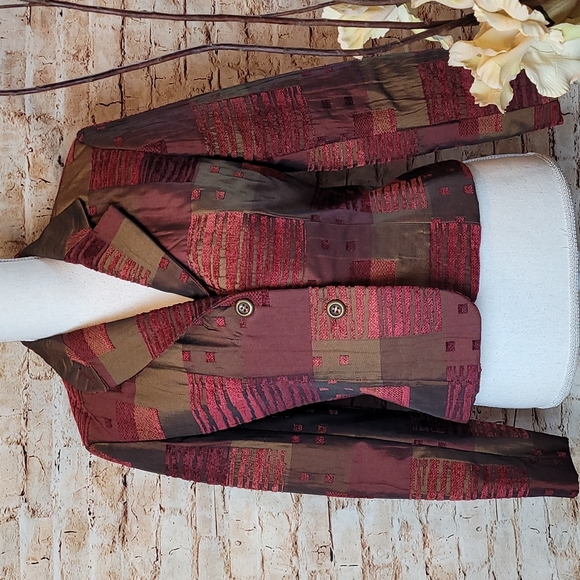 Harve Benard Jackets & Blazers - NWOT VINTAGE HARVE` BERNARD PATCHWORK BLAZER JACKET